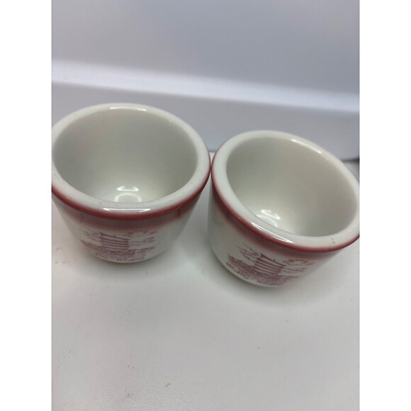 4 Jackson China Restaurant Ware Red Airbrush Custard Egg Cup/teacups Hong Kong - Picture 9 of 13